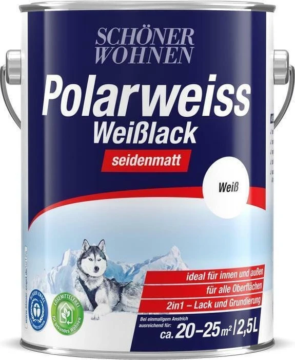 Schöner Wohnen DurAcryl Professional Weißlack seidenmatt weiß, 2.5l