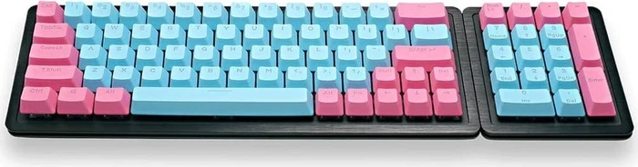 Mountain Mineral Keycap Set, Kunststoff (PBT) Double-Shot, rosa/blau, 113 Tasten (104+9), ANSI-US