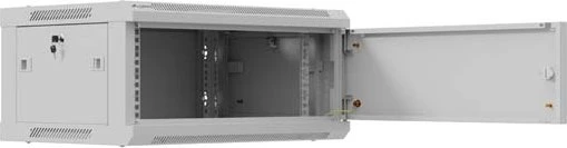 Lanberg WF01 Series 19" Wandschrank 4HE, hängend, Flatpack, Stahltür, IP20, RAL 7035, 450mm tief