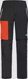 Jack Wolfskin Overland Zip Away Zip-Off Hose lang black wild brier (Herren)