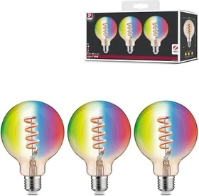 Paulmann SmartHome Zigbee LED Birne E27 G95 6.3W RGBW, 3 Stück