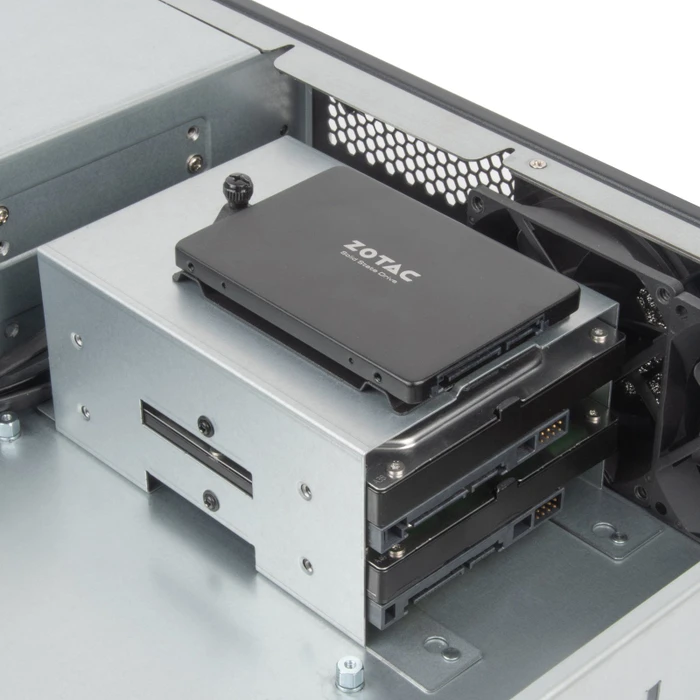 SilverStone RM23-502-MINI, Rackmount Storage, schwarz/grau, 2HE, ATX