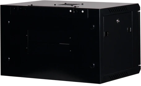 Rockstable 19" Wandschrank 6HE, Sicherheitsglastür, IP2X, schwarz, 440mm tief