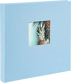 Goldbuch Buch Fotoalbum Bella Vista 25x25 weiße Seiten hellblau