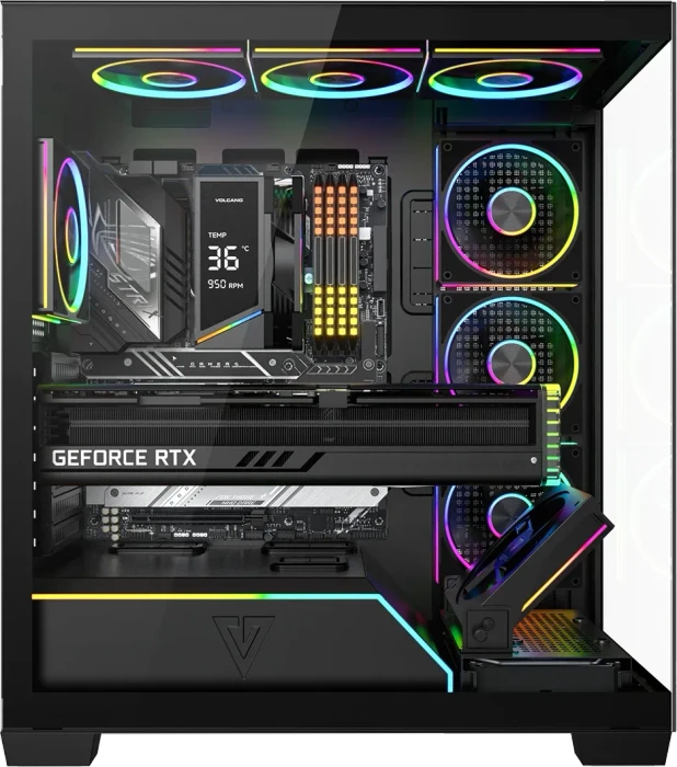 Modecom Volcano Stellar Plus 5F Black, Glasfenster