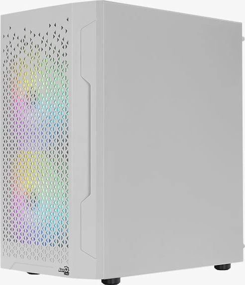 AeroCool Trinity Mini White, weiß, Lüfter LED Fixed RGB, Glasfenster