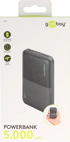 Wentronic Powerbank kompakt 5000mAh schwarz