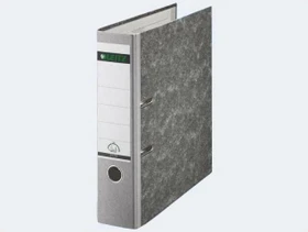 Leitz Qualitäts Ordner 2-Ring 180° Klimaneutral, 80mm, A4, schwarz/grau