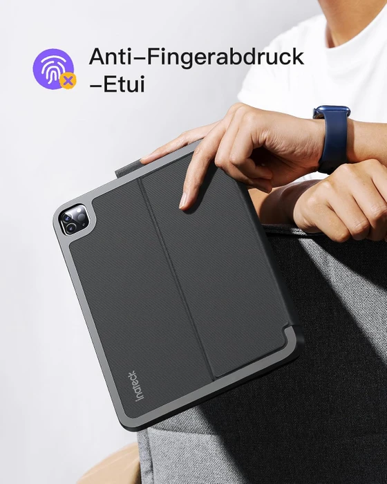 Inateck Superleicht Tastatur Hülle für iPad Air 6 11"/iPad Air 5/iPad 10/iPad Pro 11", schwarz, DE