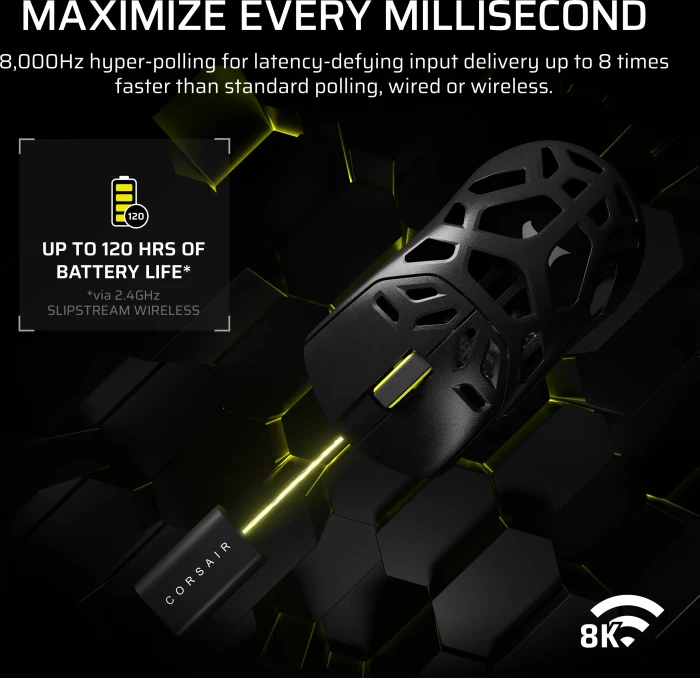 Corsair Sabre v2 Pro Wireless Magnesium, MG, weiß, USB