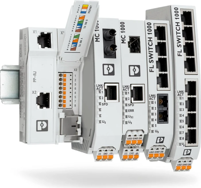 Phoenix Contact FL 1000 Industrial Railmount Switch 1008N, 8x RJ-45