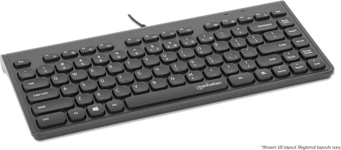 Manhattan Slim Mini-Tastatur, schwarz, USB, DE