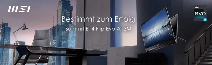MSI Summit E14 Flip Evo A13MT-289, Ink Black, Core i7-1360P, 16GB RAM, 1TB SSD, DE