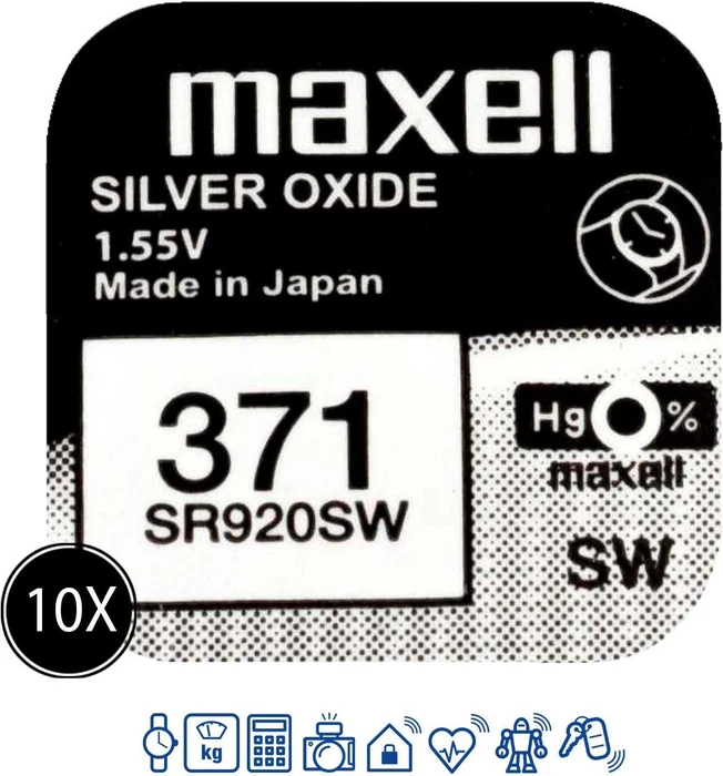Maxell 371 (SR69/SR921), 10er-Pack