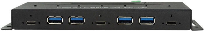 LogiLink Industrial Wallmount USB-Hub, 3x USB-C 3.1, 4x USB-A 3.0, USB-C 3.1 [Buchse]