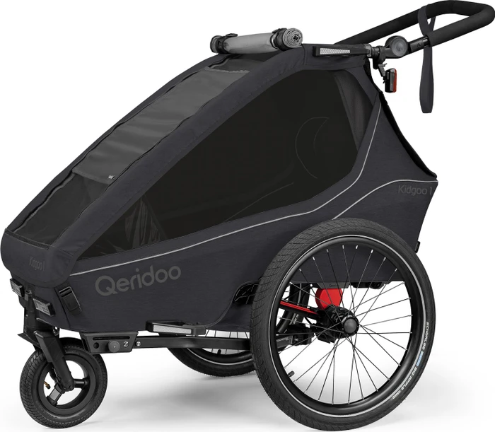 Qeridoo Kidgoo 1 Fahrradanhänger phantom grey (Modell 2026)