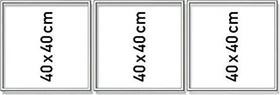 Schipper Arts & Crafts Alurahmen Tritpychon 120x40cm silber