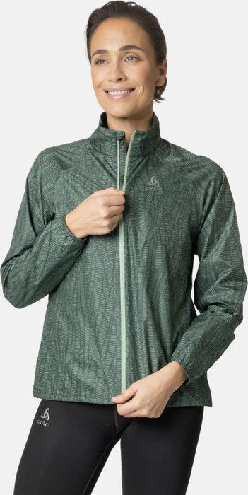 Odlo Zeroweight Print Laufjacke loden frost (Damen)