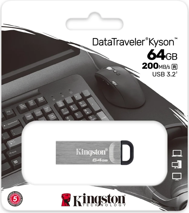 Kingston Kyson 64GB, USB-A, USB 3.2 Gen 1×1