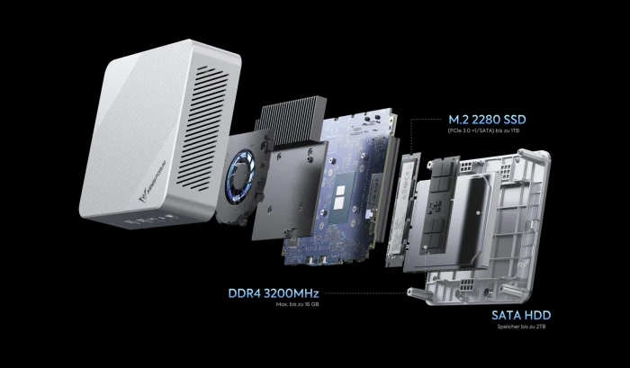 Minisforum UN150P, N150, 16GB RAM, 512GB SSD
