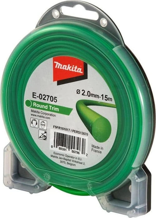 Makita Round Trim Trimmerfaden für Rasentrimmer, 2mm/15m