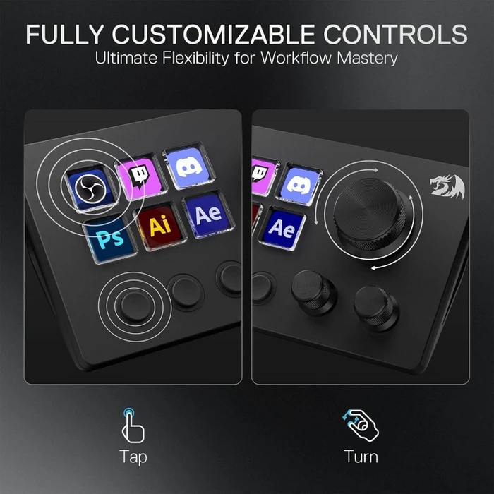 Redragon SS551 Stream Controller, schwarz, USB-A (SS-551) – Bild 5 von 10