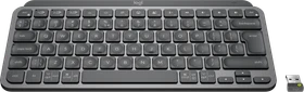 Logitech MX Keys Mini for Business, LEDs weiß, Logi Bolt, Graphite, schwarz, USB/Bluetooth, US