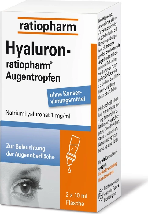 Hyaluron-ratiopharm Augentropfen, 20ml (2x 10ml)