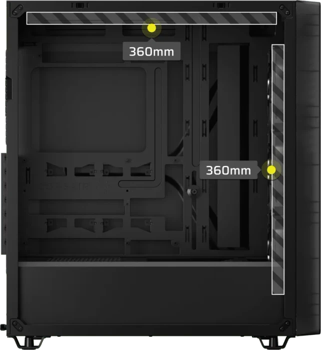 Corsair 3200D RS Smoke, grau, Glasfenster