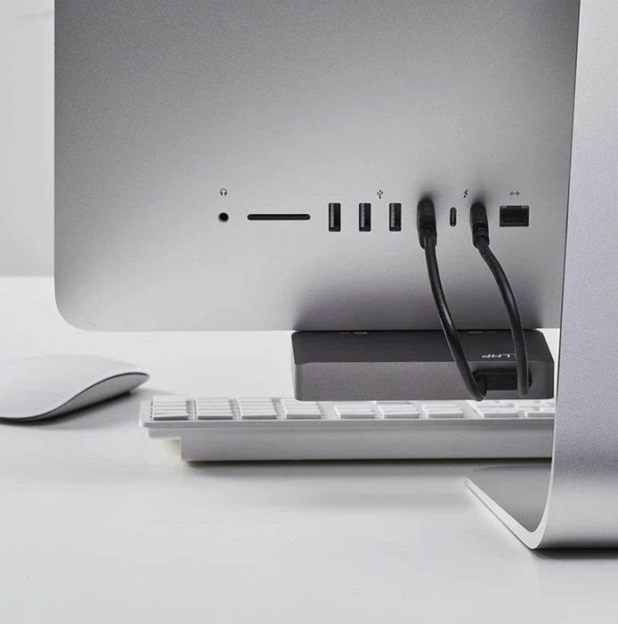 LMP USB-C Attach Hub, 1x USB-C 3.0 [Stecker], 1x USB-A 3.0 [Stecker], Space Gray