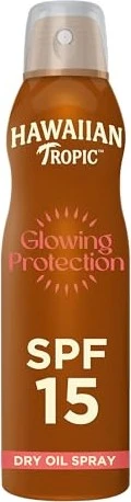 Hawaiian Tropic Glowing Protection Dry Oil Spray LSF15, 177ml