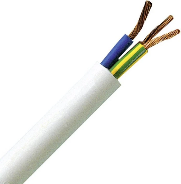 Kopp Schlauchleitung H05VV-F 3Gx1,5mm², 3-adrig, 5m Ring, weiß