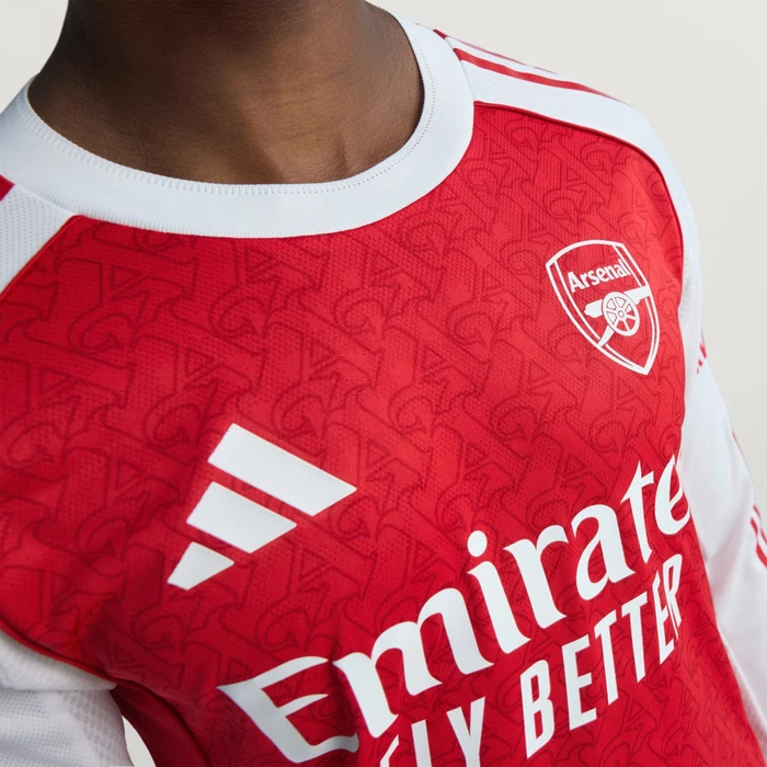 adidas FC Arsenal Authentic 2025/2026 Heimtrikot langarm better scarlet/white (Herren)