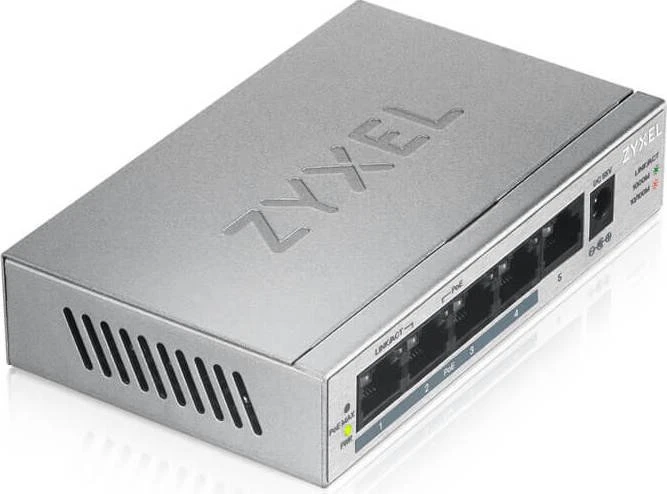 Zyxel GS1000 Desktop Gigabit Switch, 5x RJ-45, 60W PoE+