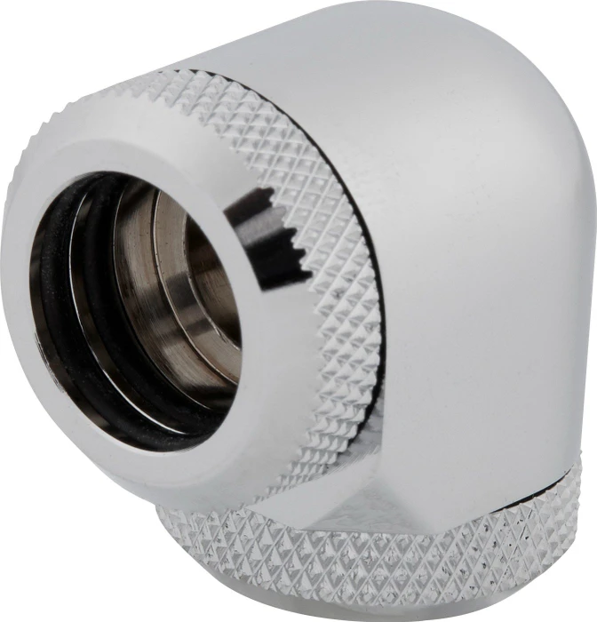 Corsair Hydro X Series XF Hardline, OD Fitting 90° 14mm, chrome, 2er-Pack