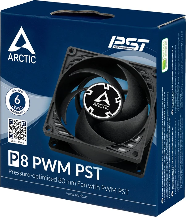 ARCTIC P8 PWM PST schwarz, 80mm