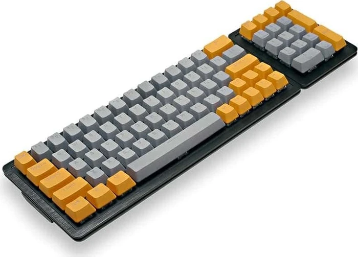 Mountain Mineral Keycap Set, Kunststoff (PBT) Double-Shot, orange/grau, 113 Tasten (104+9), ANSI-US