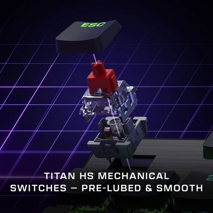 Turtle Beach Vulcan II TKL, schwarz, LEDs RGB, TITAN Mechanical Linear, USB, US
