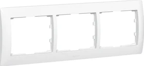 Legrand Galea Life Rahmen 3-fach waagrecht, ultraweiß