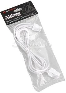 BitFenix Alchemy 6-Pin PCIe Verlängerung 45cm, sleeved weiß/weiß