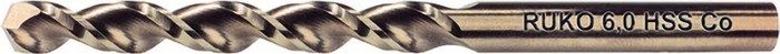 Ruko DIN338 UTL3000 HSSE-CO5 Spiralbohrer, 6.5x63x101mm, 10 Stück