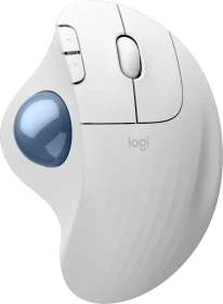 Logitech Ergo M575S Silent Wireless Trackball, Offwhite, Logi Bolt, Bluetooth