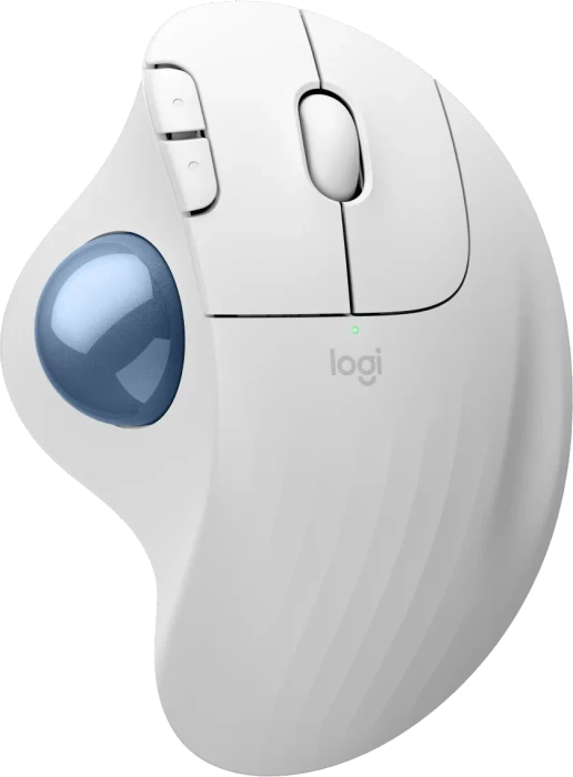 Logitech Ergo M575S Silent Wireless Trackball, Offwhite, Logi Bolt, Bluetooth