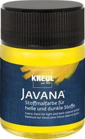Kreul Javana Stoffmalfarbe für helle und dunkle Stoffe, gelb, 50ml