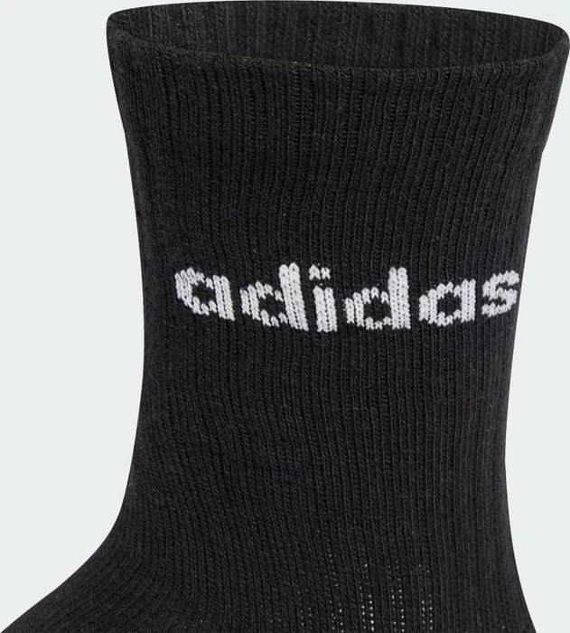 adidas Linear Crew Cushioned Socken medium grey heather/white/black, 6 Paare