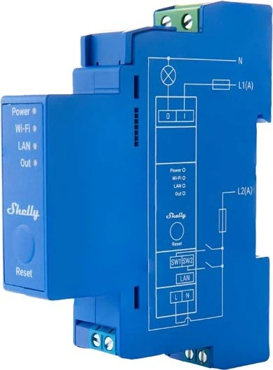 Shelly Pro 1, DIN-Schienen-Schaltmodul, 1-Kanal, Schaltaktor