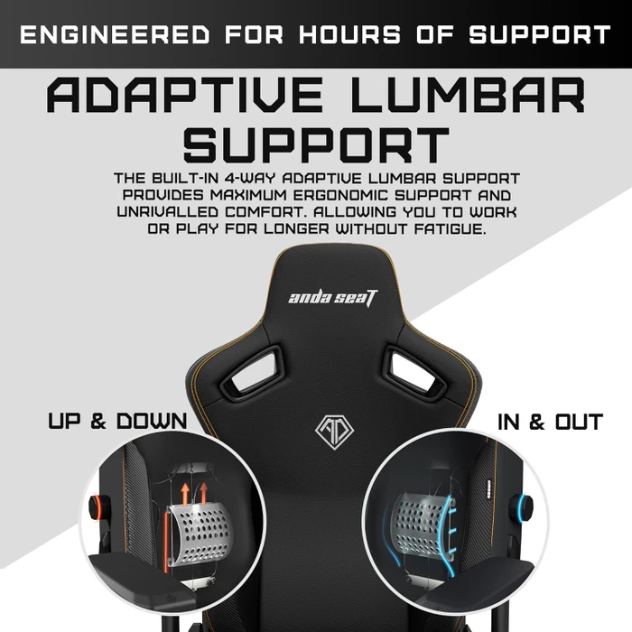Anda Seat Kaiser 3 Pro Premium XL Gamingstuhl, Carbon Black, Stoff schwarz