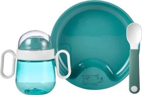 Mepal Mio Babygeschirr Kinderservice deep turquoise, 3-tlg.