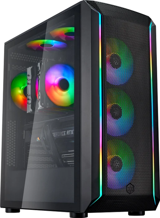 SilverStone Fara 511Z, schwarz, Glasfenster