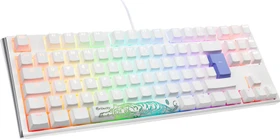 Ducky One 3 TKL PBT, LEDs RGB, Pure White, MX RGB RED, USB, DE